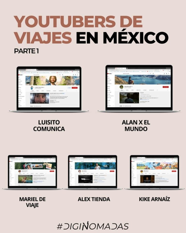 Mejores YouTubers de viajes Argentinos mexicanos españoles