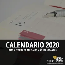 Portada del calendario comercial de 2020