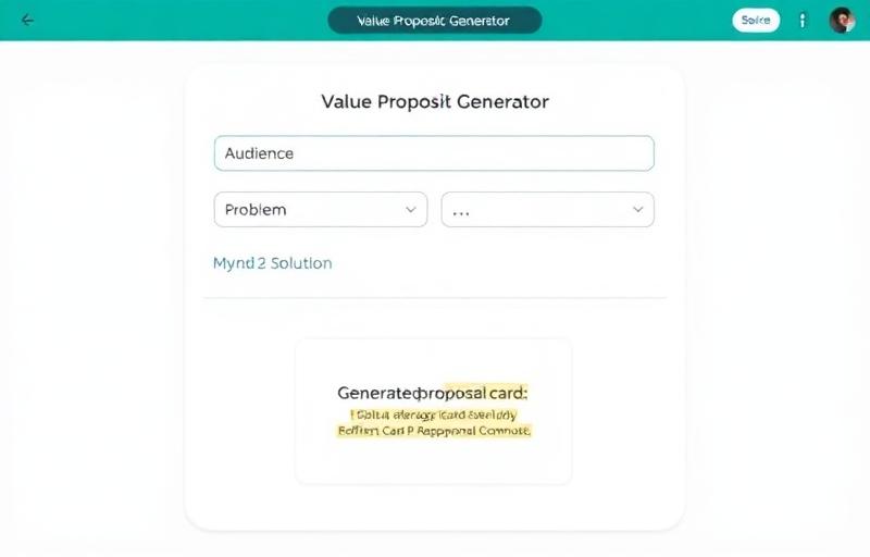 Vista previa de Generador de Propuesta de Valor