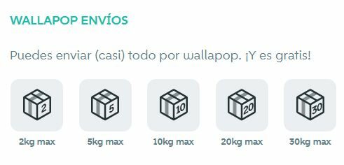 elegir el peso del producto en Wallapop