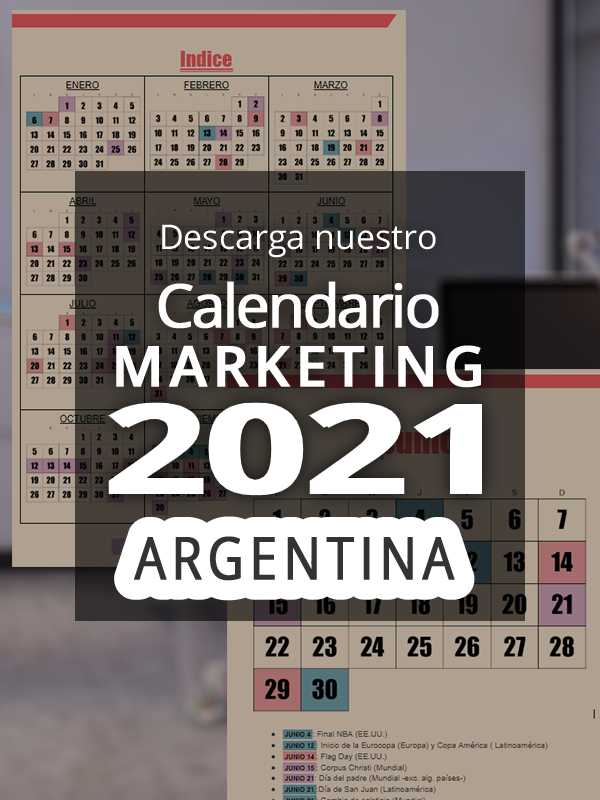 Calendario comercial 2021 Argentina | Calendario Marketing 2021 Argentina