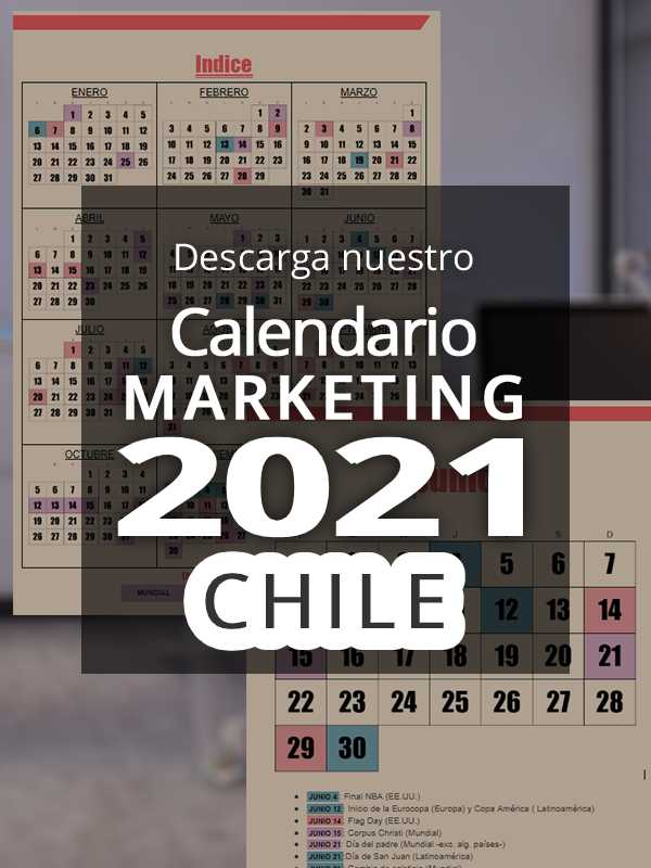 Calendario comercial 2021 Chile | Calendario Marketing 2021 Chile