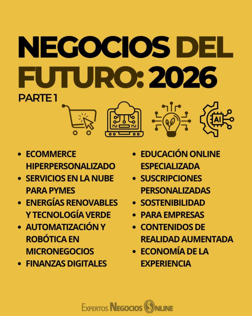 negocios del futuro 2026 - Tendencias e ideas rentables
