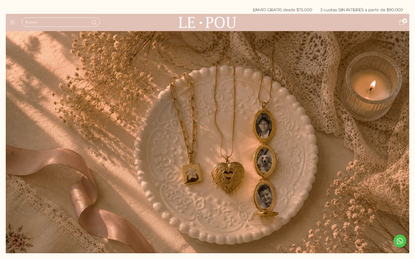 Captura de la home de Le Pou, tienda hecha con Tiendanube