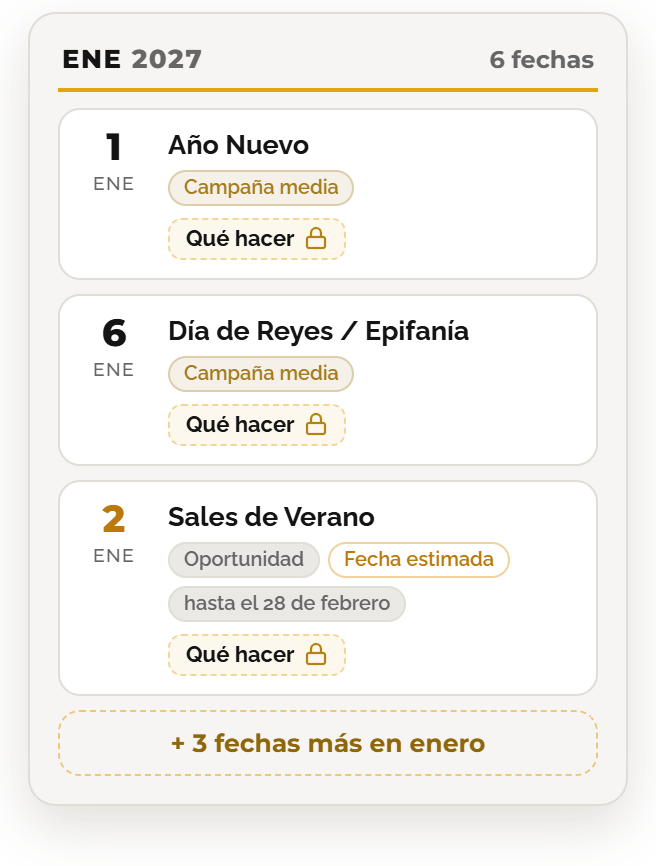 Muestra de enero de 2027 en el calendario de Argentina