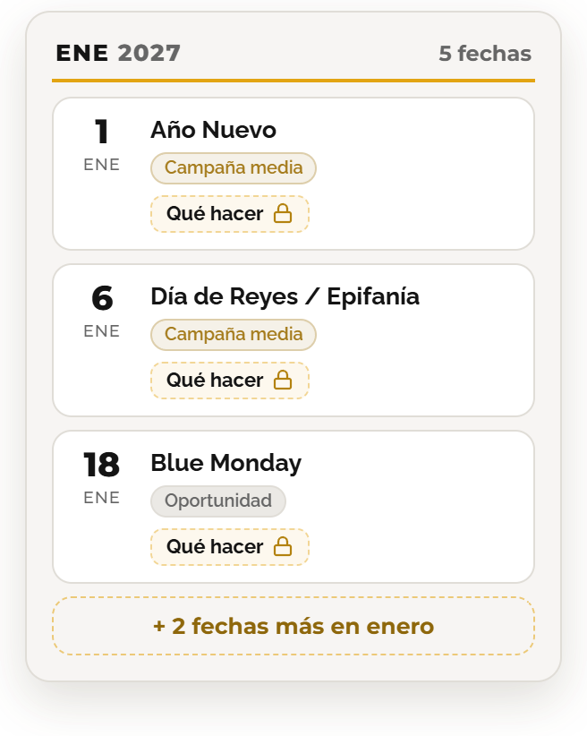 Muestra de enero de 2027 en el calendario de Ecuador