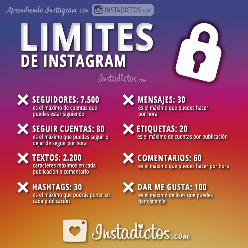 Bloqueo temporal, limites y problemas con INSTAGRAM