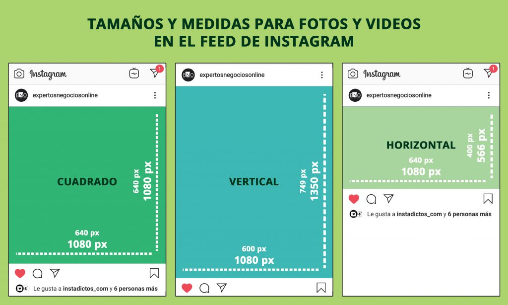 Tamaño foto Instagram Medidas vídeo Instagram