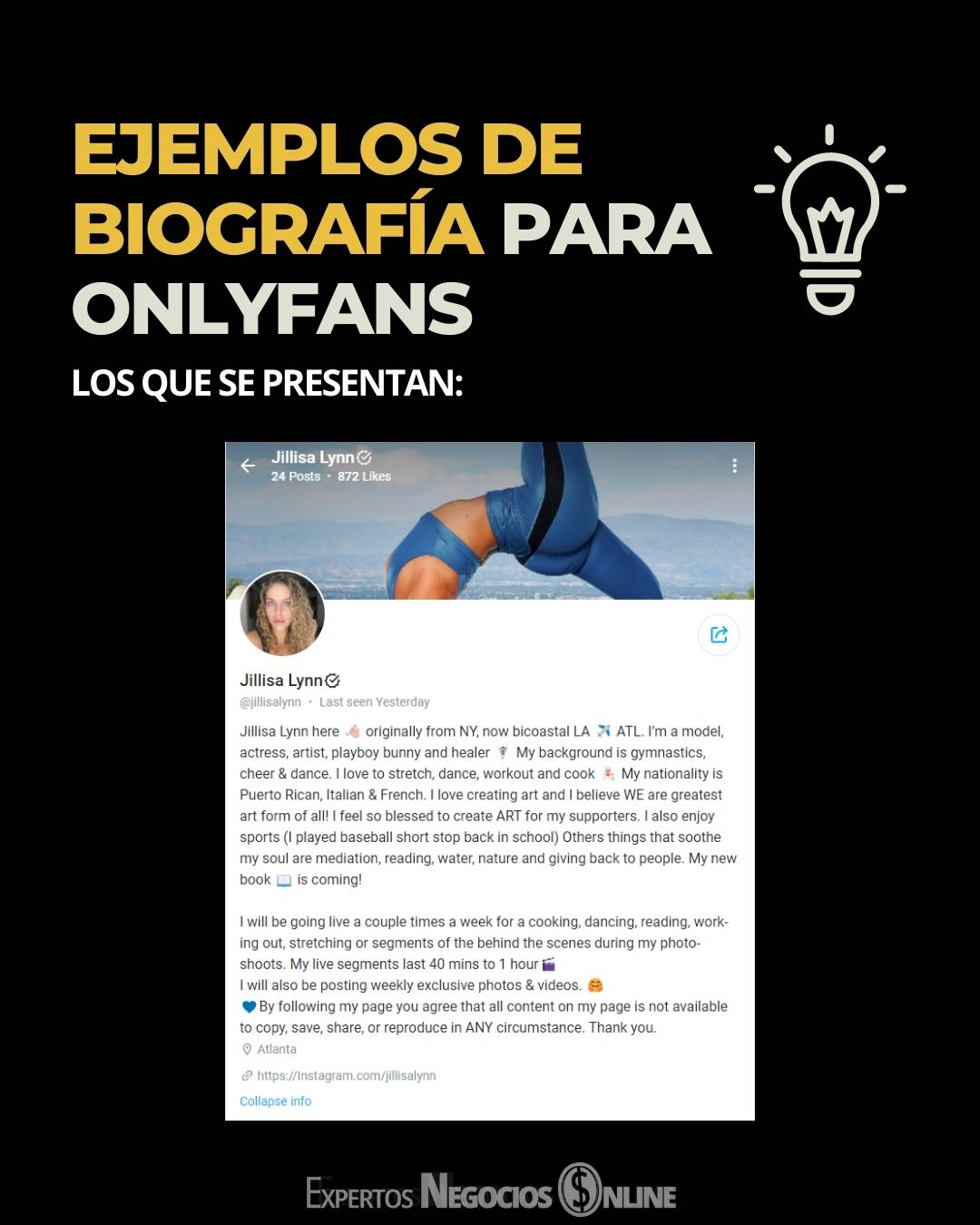 BIOGRAFÍA Para ONLYFANS Ejemplos E Ideas Para Tu Descripción