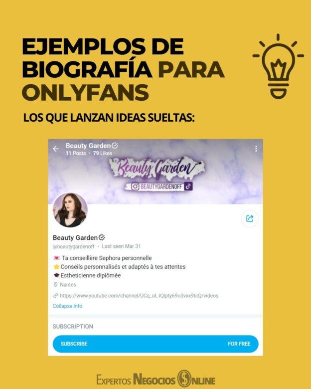 BIOGRAFÍA Para ONLYFANS Ejemplos E Ideas Para Tu Descripción