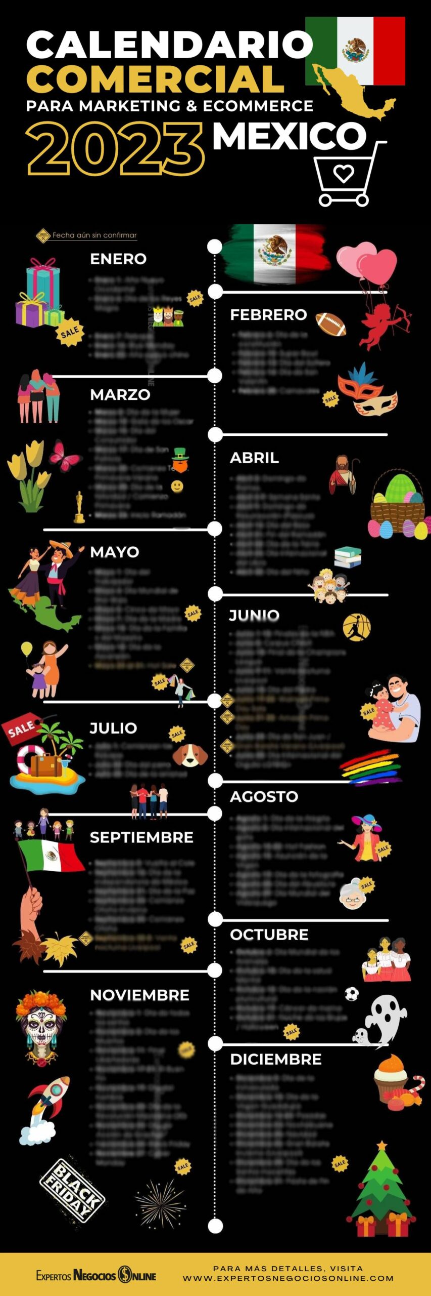 Calendario marketing México 2023 promociones & social media