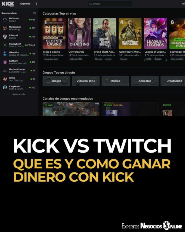 Kick vs Twitch. Que es Kick, como ganar dinero y consejos para tener exito